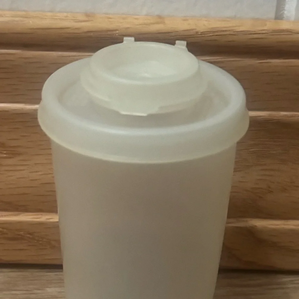 Vintage Tupperware Salt & Pepper Shaker Container Flip Top Lid Made in USA